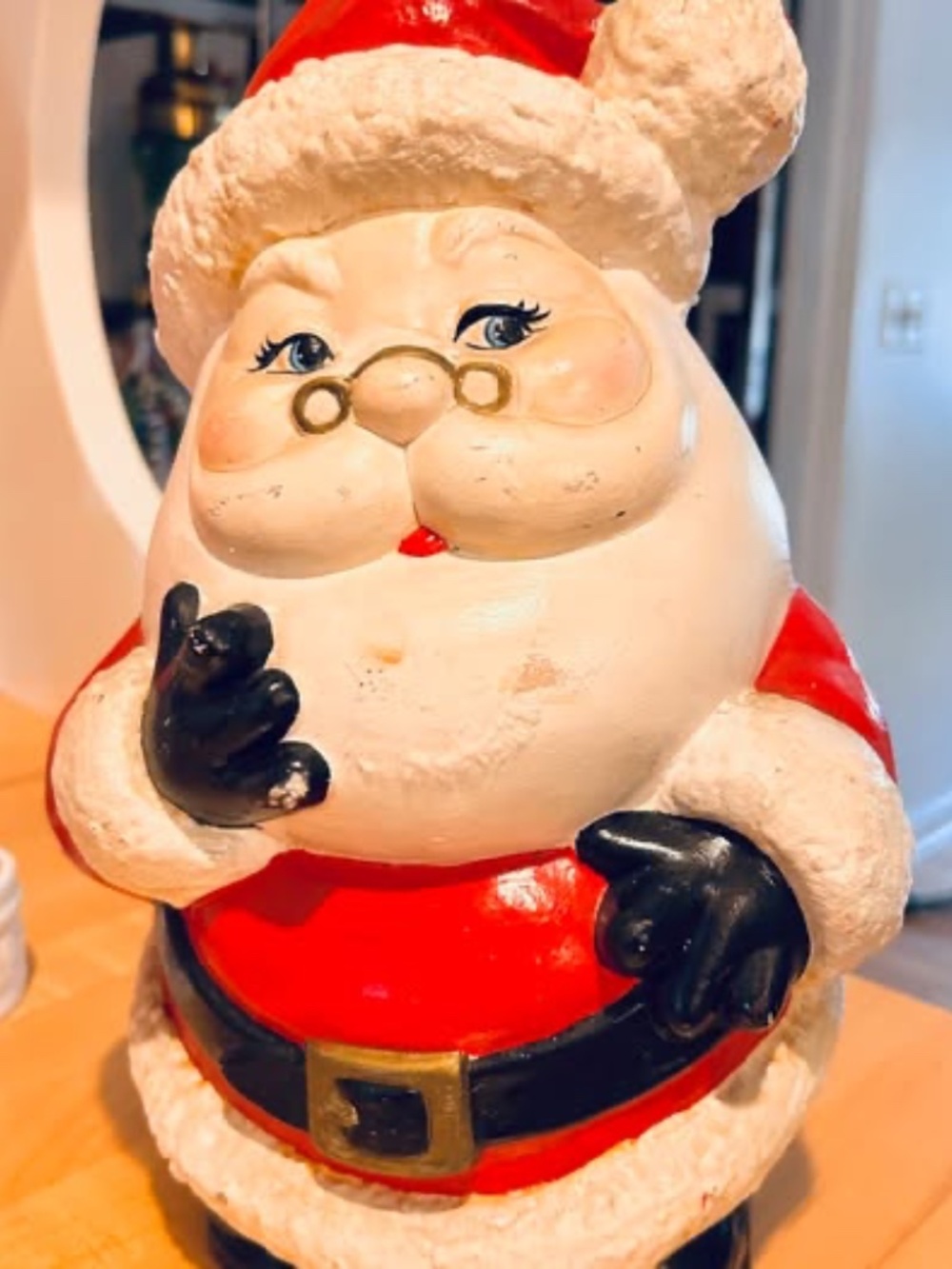 Vintage Santa Claus Figure Large Vintage Retro Christmas Holiday - Picture 3 of 3